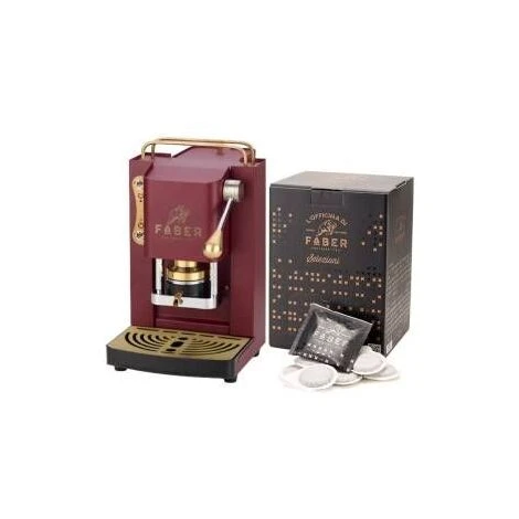 Faber Macchina Da Caffe A Cialde Pro Mini Deluxe Cherry Red - FABPROMINICHERRYBASO 1 Faber Macchina Da Caffe A Cialde Pro Mini Deluxe Cherry Red - FABPROMINICHERRYBASO
