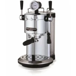 Ariete 1387/20 Caffè Novecento Macchina Per Caffè Espresso, Cappuccinatore, Vano Scalda Tazze, 1100 W, 2 Tazze, 15 Bar, Cromo, Argento/Nero