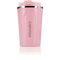 Tazza Da Caffè Da 380 Ml Tazza Termica Isolata A Tenuta Stagna Tazza Da Caffè Da Viaggio Portatile Da Auto In Acciaio Inossidabile (rosa)