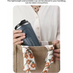 380mLCoffee Cup Tazza Termica Isolata A Tenuta Stagna Tazza Da Caffè Da Viaggio Portatile Per Auto In Acciaio Inossidabile (verde) -Moulinex Negozio 77672599 4