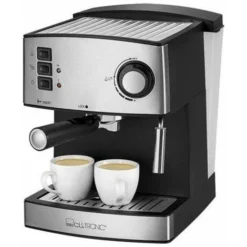 Clatronic ES 3643 Macchina Per Caffe' Espresso 15 Bar Nero/Inox