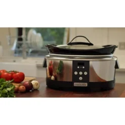 Crock-Pot Pentola Per Cottura Lenta, Slow Cooker, 5.7 Litri, Fino A 6-8 Persone, Spegnimento Automatico, 2 Impostazioni Cottura E Funzione Mantenimento In Caldo Automatica, 230 W, Ceramica, Argento 5 Crock-Pot Pentola Per Cottura Lenta, Slow Cooker, 5.7 Litri, Fino A 6-8 Persone, Spegnimento Automatico, 2 Impostazioni Cottura E Funzione Mantenimento In Caldo Automatica, 230 W, Ceramica, Argento -Moulinex Negozio 78978110 3