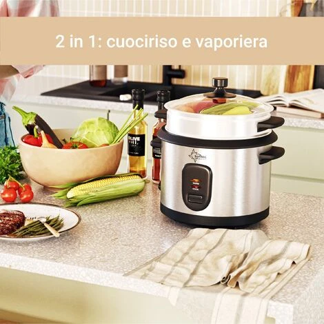 Suntec Wellness, Cuoci Riso Thuy-Denise, Capacità Con Funzione Cottura A Vapore 1 L Acciaio Inox 3 Suntec Wellness, Cuoci Riso Thuy-Denise, Capacità Con Funzione Cottura A Vapore 1 L Acciaio Inox - immagine 3