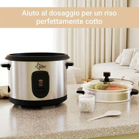 Suntec Wellness, Cuoci Riso Thuy-Denise, Capacità Con Funzione Cottura A Vapore 1 L Acciaio Inox 5 Suntec Wellness, Cuoci Riso Thuy-Denise, Capacità Con Funzione Cottura A Vapore 1 L Acciaio Inox - immagine 5
