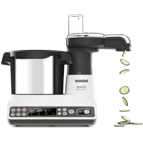 Kenwood CCL401WH KCook Multi Smart Robot Da Cucina Food Processor Con Funzione Cottura, 10 Accessori Inclusi, Acciaio Inossidabile/Plastica, Bianco 2 Kenwood CCL401WH KCook Multi Smart Robot Da Cucina Food Processor Con Funzione Cottura, 10 Accessori Inclusi, Acciaio Inossidabile/Plastica, Bianco - immagine 2