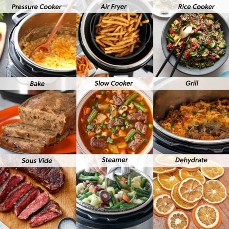 Instant Pot Duo Crisp + Hot Air Fryer 11-in-1 Electric Multi-Cooker 5.7 L - Pressure Cooker, Air Fryer, Slow Cooker, Steamer, Sous Vide Device, Dehydrator With Grill, Keep Warm And Baking Function 3 Instant Pot Duo Crisp + Hot Air Fryer 11-in-1 Electric Multi-Cooker 5.7 L - Pressure Cooker, Air Fryer, Slow Cooker, Steamer, Sous Vide Device, Dehydrator With Grill, Keep Warm And Baking Function - immagine 3