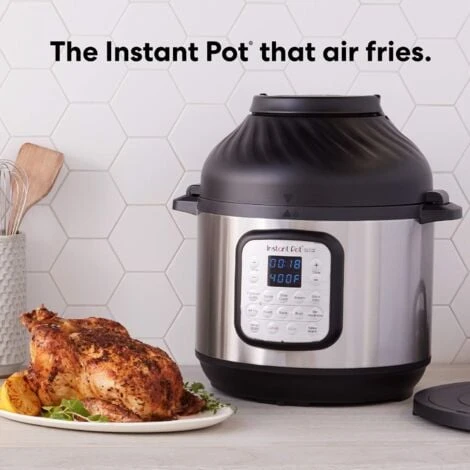 Instant Pot Duo Crisp + Hot Air Fryer 11-in-1 Electric Multi-Cooker 5.7 L - Pressure Cooker, Air Fryer, Slow Cooker, Steamer, Sous Vide Device, Dehydrator With Grill, Keep Warm And Baking Function 4 Instant Pot Duo Crisp + Hot Air Fryer 11-in-1 Electric Multi-Cooker 5.7 L - Pressure Cooker, Air Fryer, Slow Cooker, Steamer, Sous Vide Device, Dehydrator With Grill, Keep Warm And Baking Function - immagine 4