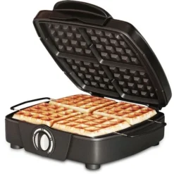Suntec Wellness WAE 8335 Bruxelles Della Piastra Per Waffle Bruxelles 4 per 4 Griglia Di Cialde, Waffel Brevettata Heber, Manuale Di Regolazione Della Temperatura, Max 1200 W