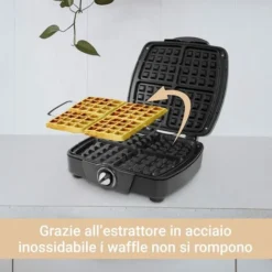 Suntec Wellness WAE 8335 Bruxelles Della Piastra Per Waffle Bruxelles 4 per 4 Griglia Di Cialde, Waffel Brevettata Heber, Manuale Di Regolazione Della Temperatura, Max 1200 W -Moulinex Negozio 78992563 5