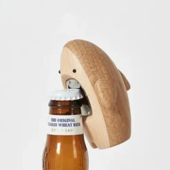 Creativo Squalo In Legno Decorazione Apribottiglie Per Birra Statua Apribottiglie Strumento Portatile Per Rimuovere Il Tappo Della Soda Del Vino Per La Decorazione Domestica Del Partito 1 Pz Bianco -Moulinex Negozio 79949530 3