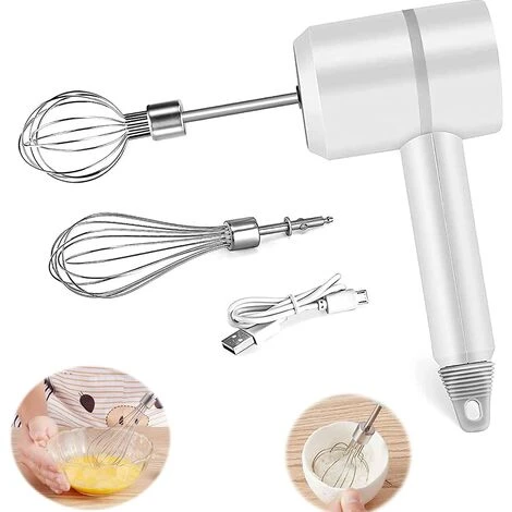 Sbattitore Elettrico, Frullatore Multifunzione A 3 Velocità Ricaricabile USB Senza Fili Con 2 Fruste, Sbattitore Elettrico Portatile Per Proteine Di Crema Pasticcera 1 Sbattitore Elettrico, Frullatore Multifunzione A 3 Velocità Ricaricabile USB Senza Fili Con 2 Fruste, Sbattitore Elettrico Portatile Per Proteine Di Crema Pasticcera