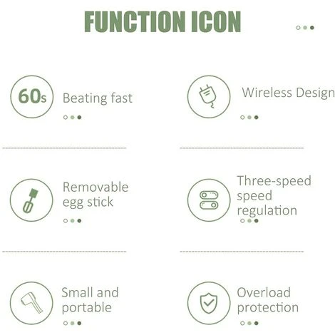 Sbattitore Elettrico, Frullatore Multifunzione A 3 Velocità Ricaricabile USB Senza Fili Con 2 Fruste, Sbattitore Elettrico Portatile Per Proteine Di Crema Pasticcera 5 Sbattitore Elettrico, Frullatore Multifunzione A 3 Velocità Ricaricabile USB Senza Fili Con 2 Fruste, Sbattitore Elettrico Portatile Per Proteine Di Crema Pasticcera - immagine 5