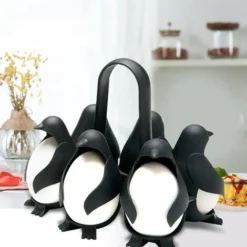 Uso Domestico Cucina Multifunzionale Egg-Boiler Nero Simpatico Cartone Animato Pinguino Forma Scaffale Portaoggetti (Nero) 9 Uso Domestico Cucina Multifunzionale Egg-Boiler Nero Simpatico Cartone Animato Pinguino Forma Scaffale Portaoggetti (Nero) -Moulinex Negozio 81575271 5