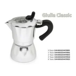 CAFFETTIERA GIULIA ALLUMINIO MEZZA TAZZA CLASSIC GUARNIZIONE IN SILICONE