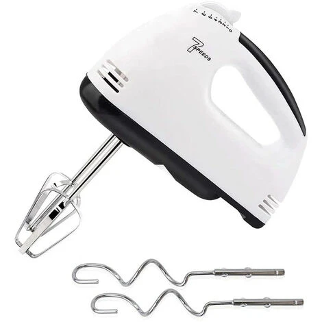 Sbattitore Elettrico Professionale Manuale 7 Velocità 260W Doppia Frusta Acciaio 1 Sbattitore Elettrico Professionale Manuale 7 Velocità 260W Doppia Frusta Acciaio