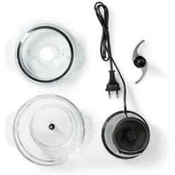 Nedis Tritatutto 500 W 1 L Vetro 1-Velocità Argento / Nero -Moulinex Negozio 85339703 3