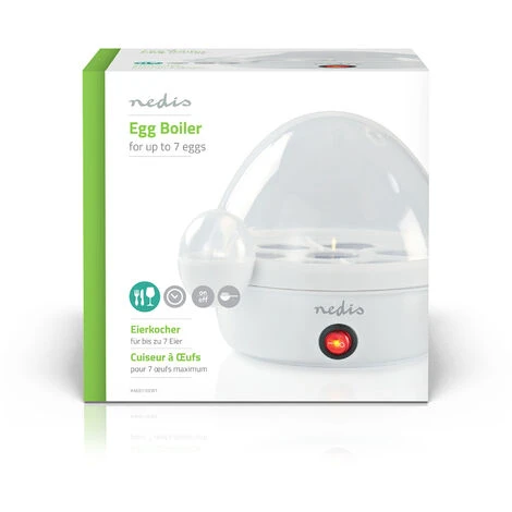 Nedis Bollitore Per Uova 7 Uova Misurino Segnale Di Avvertimento Spegnimento Automatico Bianco 5 Nedis Bollitore Per Uova 7 Uova Misurino Segnale Di Avvertimento Spegnimento Automatico Bianco - immagine 5