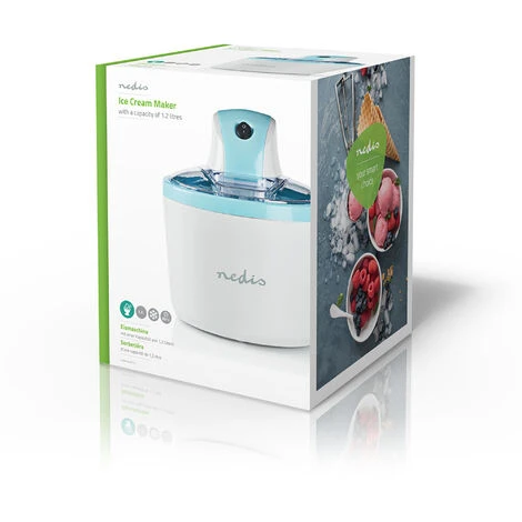Nedis Gelatiera 1.2 L Bianco / Blu Alluminio / Plastica 5 Nedis Gelatiera 1.2 L Bianco / Blu Alluminio / Plastica - immagine 5