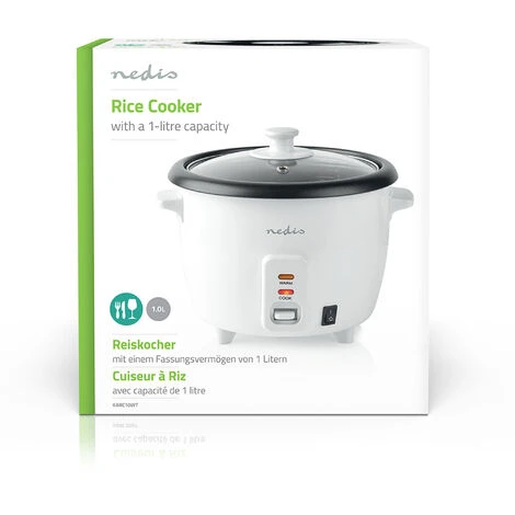 Nedis Fornello Di Riso 1.0 L 400 W Vaporetto In Alluminio Rivestimento Antiaderente Cestello Estraibile Spegnimento Automatico 4 Nedis Fornello Di Riso 1.0 L 400 W Vaporetto In Alluminio Rivestimento Antiaderente Cestello Estraibile Spegnimento Automatico - immagine 4