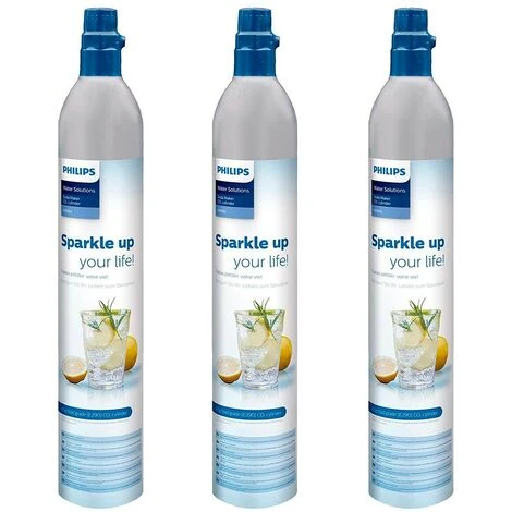 Philips Water Bombola CO2 Da 425g Per Gasatori D'Acqua Fino A 60 Litri Di Acqua Frizzante Offerta 3 Cilindri 1 Philips Water Bombola CO2 Da 425g Per Gasatori D'Acqua Fino A 60 Litri Di Acqua Frizzante Offerta 3 Cilindri