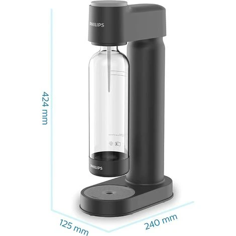 Philips Water Gasatore Lite Per Acqua Frizzante Con Bottiglia E Bombola Da 425gr Colore Nero 5 Philips Water Gasatore Lite Per Acqua Frizzante Con Bottiglia E Bombola Da 425gr Colore Nero - immagine 5