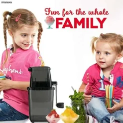 Tritaghiaccio Manuale Tritaghiaccio Rotante Cocktail Granitore Cubetti Di Ghiaccio Frullati Tritati Macchina Tritaghiaccio Casa 1.25L Tritaghiaccio Cromato Cubetti Di Ghiaccio Bevande Tritatutto Agita -Moulinex Negozio 85892464 3