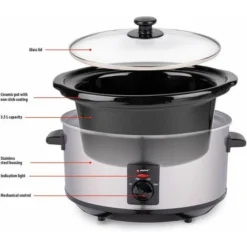 Alpina Pentola Elettrica Ovale Cottura Lenta 3,5Lt Acciaio Ceramica Antiaderente 240W 7 Alpina Pentola Elettrica Ovale Cottura Lenta 3,5Lt Acciaio Ceramica Antiaderente 240W -Moulinex Negozio 86249054 3