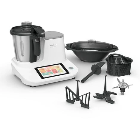 Moulinex Hf506111 Click & Cook Robot Da Cucina Multifunzione, 1400 W, 3.6L, Da 30 A 120 °C, Bianco 1 Moulinex Hf506111 Click & Cook Robot Da Cucina Multifunzione, 1400 W, 3.6L, Da 30 A 120 °C, Bianco