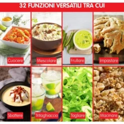 Moulinex Hf506111 Click & Cook Robot Da Cucina Multifunzione, 1400 W, 3.6L, Da 30 A 120 °C, Bianco 9 Moulinex Hf506111 Click & Cook Robot Da Cucina Multifunzione, 1400 W, 3.6L, Da 30 A 120 °C, Bianco -Moulinex Negozio 86323333 5