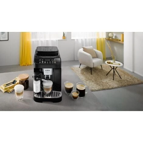 De'Longhi Magnifica Evo Perfetto, Macchina Automatica Per Caffè In Chicchi, ECAM292.81.B, Macinacaffè Integrato, Pannello Comandi Ad Icone Colorate, Sistema LatteCrema, Nero. Nuovo Modello 2022. 2 De'Longhi Magnifica Evo Perfetto, Macchina Automatica Per Caffè In Chicchi, ECAM292.81.B, Macinacaffè Integrato, Pannello Comandi Ad Icone Colorate, Sistema LatteCrema, Nero. Nuovo Modello 2022. - immagine 2