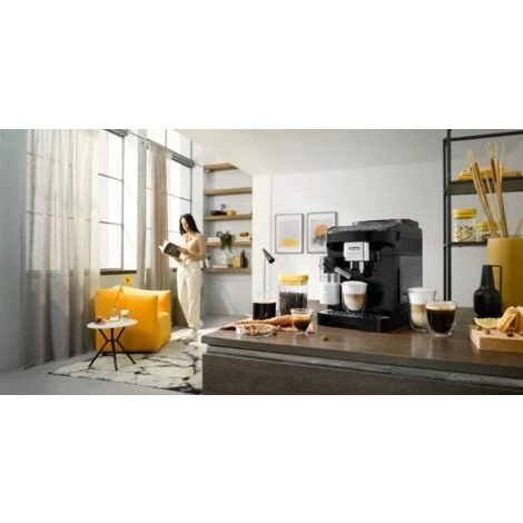 De'Longhi Magnifica Evo Perfetto, Macchina Automatica Per Caffè In Chicchi, ECAM292.81.B, Macinacaffè Integrato, Pannello Comandi Ad Icone Colorate, Sistema LatteCrema, Nero. Nuovo Modello 2022. 3 De'Longhi Magnifica Evo Perfetto, Macchina Automatica Per Caffè In Chicchi, ECAM292.81.B, Macinacaffè Integrato, Pannello Comandi Ad Icone Colorate, Sistema LatteCrema, Nero. Nuovo Modello 2022. - immagine 3
