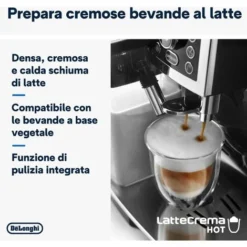 De'Longhi Perfetto Magnifica S Cappuccino ECAM23.460.B Macchina Da Caffè Automatica Per Espresso E Cappuccino, Caffè In Grani O In Polvere, LatteCrema System, Spegnimento Programmabile, Nero 7 De'Longhi Perfetto Magnifica S Cappuccino ECAM23.460.B Macchina Da Caffè Automatica Per Espresso E Cappuccino, Caffè In Grani O In Polvere, LatteCrema System, Spegnimento Programmabile, Nero -Moulinex Negozio 86326880 3