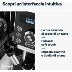 De'Longhi Perfetto Magnifica S Cappuccino ECAM23.460.B Macchina Da Caffè Automatica Per Espresso E Cappuccino, Caffè In Grani O In Polvere, LatteCrema System, Spegnimento Programmabile, Nero 8 De'Longhi Perfetto Magnifica S Cappuccino ECAM23.460.B Macchina Da Caffè Automatica Per Espresso E Cappuccino, Caffè In Grani O In Polvere, LatteCrema System, Spegnimento Programmabile, Nero -Moulinex Negozio 86326880 4