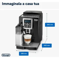 De'Longhi Perfetto Magnifica S Cappuccino ECAM23.460.B Macchina Da Caffè Automatica Per Espresso E Cappuccino, Caffè In Grani O In Polvere, LatteCrema System, Spegnimento Programmabile, Nero 9 De'Longhi Perfetto Magnifica S Cappuccino ECAM23.460.B Macchina Da Caffè Automatica Per Espresso E Cappuccino, Caffè In Grani O In Polvere, LatteCrema System, Spegnimento Programmabile, Nero -Moulinex Negozio 86326880 5