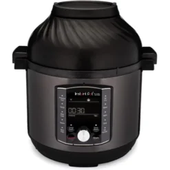 Instant Pot Pro Crisp 11-in-1 Electric Multi-Cooker - Pressure Cooker, Hot Air Fryer, Slow Cooker, Steamer, Grill, Dehydrator And Sous Vide Machine - Black Stainless Steel, 1500W, 7.6L, Pro Crisp