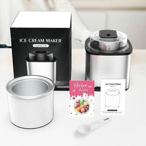 Gelatiera 2L Macchina Per Gelato In Acciaio Inox, Macchina Del Gelato Con Bocca Sul Grande Coperchio Visibile, Macchina Gelato Con Paletta Gelato Speciale E Ricettario 2 Gelatiera 2L Macchina Per Gelato In Acciaio Inox, Macchina Del Gelato Con Bocca Sul Grande Coperchio Visibile, Macchina Gelato Con Paletta Gelato Speciale E Ricettario - immagine 2