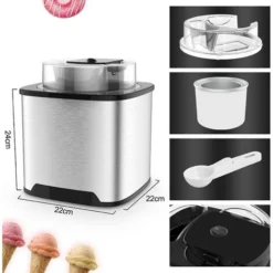 Gelatiera 2L Macchina Per Gelato In Acciaio Inox, Macchina Del Gelato Con Bocca Sul Grande Coperchio Visibile, Macchina Gelato Con Paletta Gelato Speciale E Ricettario 7 Gelatiera 2L Macchina Per Gelato In Acciaio Inox, Macchina Del Gelato Con Bocca Sul Grande Coperchio Visibile, Macchina Gelato Con Paletta Gelato Speciale E Ricettario -Moulinex Negozio 86622352 3