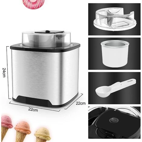 Gelatiera 2L Macchina Per Gelato In Acciaio Inox, Macchina Del Gelato Con Bocca Sul Grande Coperchio Visibile, Macchina Gelato Con Paletta Gelato Speciale E Ricettario 3 Gelatiera 2L Macchina Per Gelato In Acciaio Inox, Macchina Del Gelato Con Bocca Sul Grande Coperchio Visibile, Macchina Gelato Con Paletta Gelato Speciale E Ricettario - immagine 3
