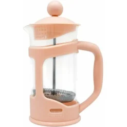 Nerthus FIH 793 Caffettiera Francese A Pistone, PP/Vetro Borosilicato/SS, SALMONE, 350 Ml