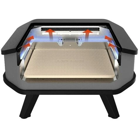 Millarco 90346 XXL 17 Forno A Gas Per Pizza Mobile, Pietra Per Pizza A Gas, Regolabile Fino A 400°, Con Pietra Per Pizza Portatile Da 42,50 X 42,50 Cm, Colore: Nero 2 Millarco 90346 XXL 17 Forno A Gas Per Pizza Mobile, Pietra Per Pizza A Gas, Regolabile Fino A 400°, Con Pietra Per Pizza Portatile Da 42,50 X 42,50 Cm, Colore: Nero - immagine 2