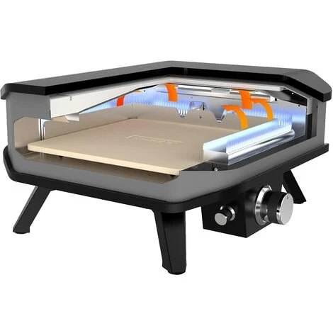 Millarco 90346 XXL 17 Forno A Gas Per Pizza Mobile, Pietra Per Pizza A Gas, Regolabile Fino A 400°, Con Pietra Per Pizza Portatile Da 42,50 X 42,50 Cm, Colore: Nero 3 Millarco 90346 XXL 17 Forno A Gas Per Pizza Mobile, Pietra Per Pizza A Gas, Regolabile Fino A 400°, Con Pietra Per Pizza Portatile Da 42,50 X 42,50 Cm, Colore: Nero - immagine 3