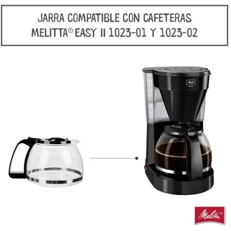 Melitta Caraffa Di Ricambio In Vetro Per Macchina Da Caffè A Goccia, Easy II 1023-02, Nera, Borosilicato 3 Melitta Caraffa Di Ricambio In Vetro Per Macchina Da Caffè A Goccia, Easy II 1023-02, Nera, Borosilicato - immagine 3
