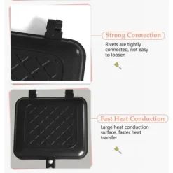 Toast Sandwich Maker Sandwich Alla Griglia Antiaderente Panini Maker Con Manico Isolato Hot Sandwich Maker Macchina Per Formaggio Alla Griglia 7 Toast Sandwich Maker Sandwich Alla Griglia Antiaderente Panini Maker Con Manico Isolato Hot Sandwich Maker Macchina Per Formaggio Alla Griglia -Moulinex Negozio 86855620 3