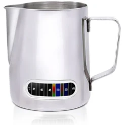 Brocca Per Schiuma Di Latte Da 12/20 Once Con Display Della Temperatura Brocca Per Montalatte In Acciaio Inossidabile Per Barista Latte Art (600 Ml)