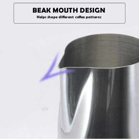 Brocca Per Schiuma Di Latte Da 12/20 Once Con Display Della Temperatura Brocca Per Montalatte In Acciaio Inossidabile Per Barista Latte Art (600 Ml) 2 Brocca Per Schiuma Di Latte Da 12/20 Once Con Display Della Temperatura Brocca Per Montalatte In Acciaio Inossidabile Per Barista Latte Art (600 Ml) - immagine 2