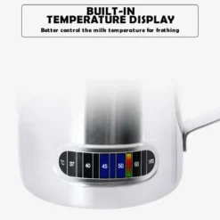 Brocca Per Schiuma Di Latte Da 12/20 Once Con Display Della Temperatura Brocca Per Montalatte In Acciaio Inossidabile Per Barista Latte Art (600 Ml) 9 Brocca Per Schiuma Di Latte Da 12/20 Once Con Display Della Temperatura Brocca Per Montalatte In Acciaio Inossidabile Per Barista Latte Art (600 Ml) -Moulinex Negozio 86855936 5