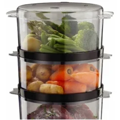 Russell Hobbs Vaporiera Multicottura 7 Litri 3 Piani Cottura 500 Ml Serbatoio Compatta Matte Black 7 Russell Hobbs Vaporiera Multicottura 7 Litri 3 Piani Cottura 500 Ml Serbatoio Compatta Matte Black -Moulinex Negozio 87860543 3