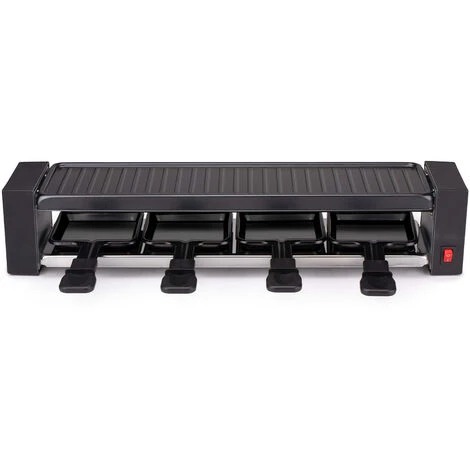 Alpina Griglia Raclette Gourmet 800W Piastra Grill Manico Termico Antiustioni 4 Persone 4 Alpina Griglia Raclette Gourmet 800W Piastra Grill Manico Termico Antiustioni 4 Persone - immagine 4