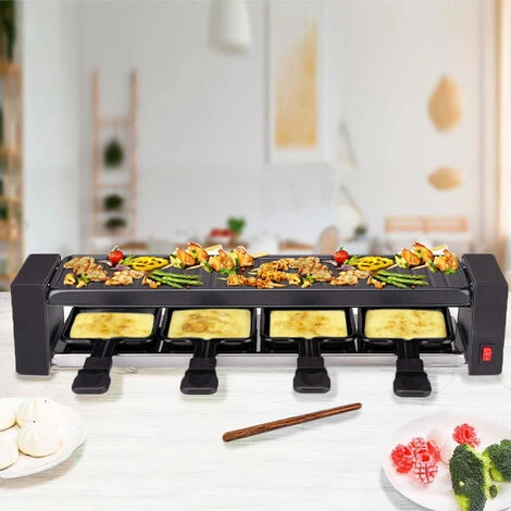 Alpina Griglia Raclette Gourmet 800W Piastra Grill Manico Termico Antiustioni 4 Persone 5 Alpina Griglia Raclette Gourmet 800W Piastra Grill Manico Termico Antiustioni 4 Persone - immagine 5