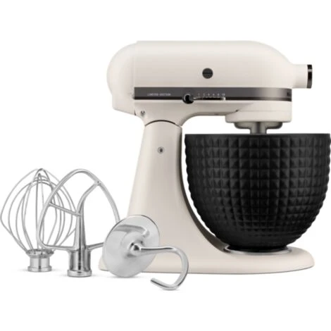 KITCHENAID Impastatrice Planetaria 4,8 Litri 300 Watt Bianco E Nero 5KSM180CBELD Limited Edition 3 KITCHENAID Impastatrice Planetaria 4,8 Litri 300 Watt Bianco E Nero 5KSM180CBELD Limited Edition - immagine 3